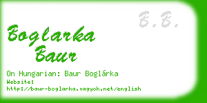 boglarka baur business card