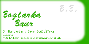 boglarka baur business card